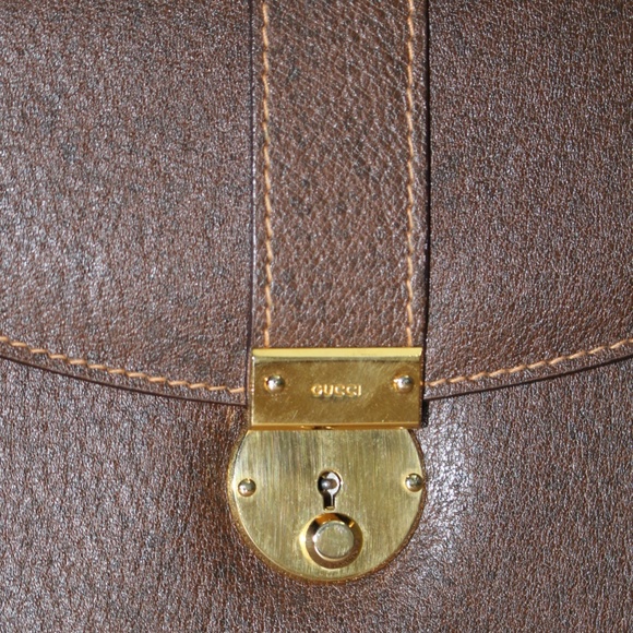 Gucci Brown Leather Wristlet Clutch - Picture 3 of 6